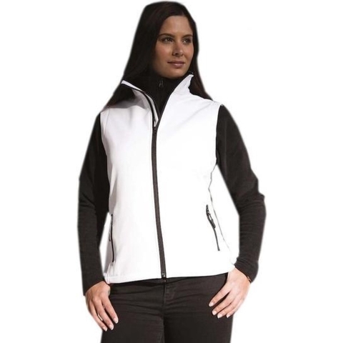 Softshell outdoor bodywarmer wit voor dames 2XL -