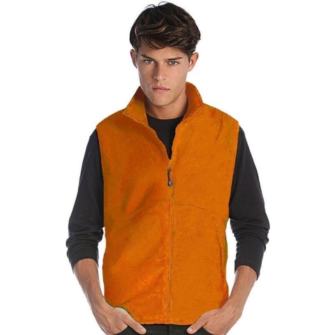Fleece outdoor bodywarmer oranje voor heren M -