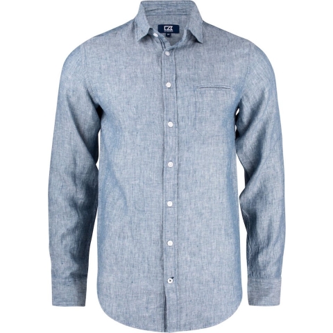 Cutter & Buck 352408 Summerland Linen Shirt Men - Denim Mélange - S