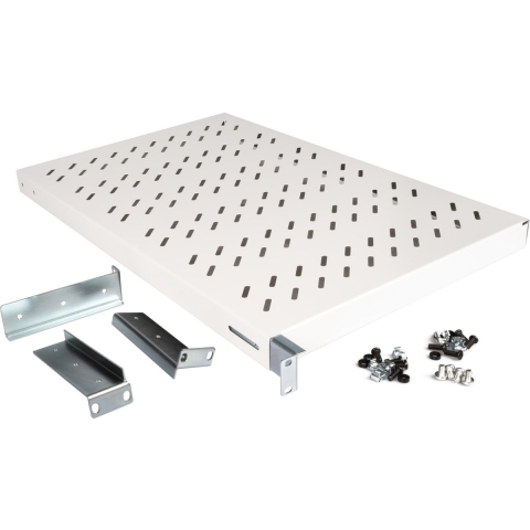 ROLINE 19-inch plank 1 U, instelbaar 770 mm diep 50 kg grijs