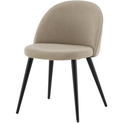 Svea - Zako eetkamerstoel - ruitpatroon - linnnenlook - beige