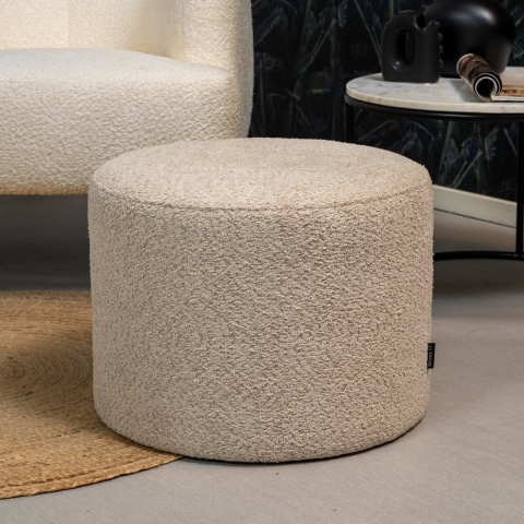 Bronx71 Bouclé poef Nora beige
