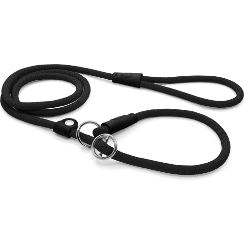 Morso Morso hondenriem retrieverlijn soft rope gerecycled zwart