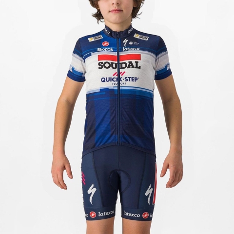 SOUDAL QUICK-STEP Kindershirt 2023 kinderfietsshirt, Maat S