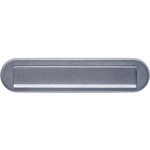 Intersteel Brievenbus ovaal met klep/regenrand rvs getrommeld 340x80mm