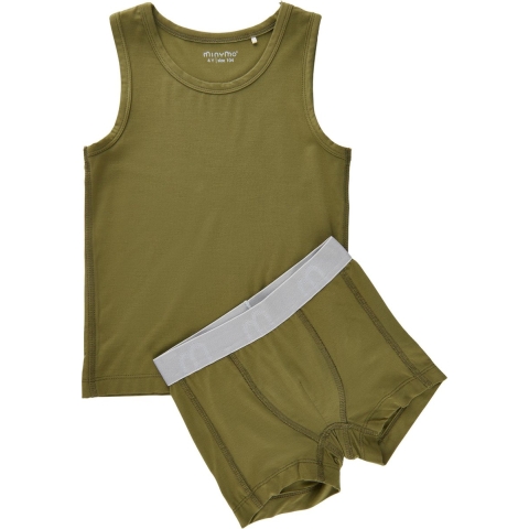 Minymo Rompers l/s - Rib - 2-pack - Amber Gold - Minymo - 50 - Romper L/S
