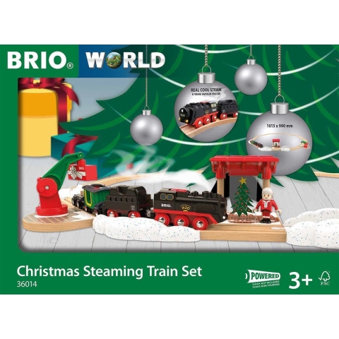 BRIO Treinset - 36014 - Kerststomen Train Set - BRIO - OneSize - Speelgoed