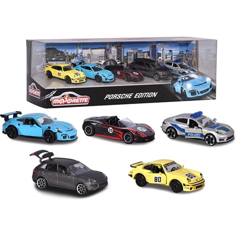 Majorette Auto's - 5 Onderdelen - Porsche-editie - Majorette - OneSize - Auto