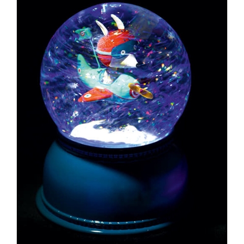 Djeco Sneeuwbol m. Licht - 14 cm - Blauw m. Vlucht - Djeco - OneSize - Nachtlamp