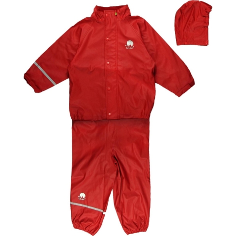CeLaVi Regenkleding m. Bretellen - PU - Rood - CeLaVi - 90 - Regenkleding