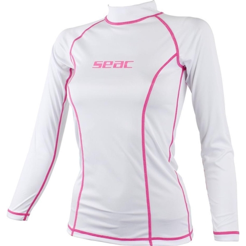 Seac Zwemtop - T-zon lange dame - UV50+ - Wit - Seac - L - Large - Badmode