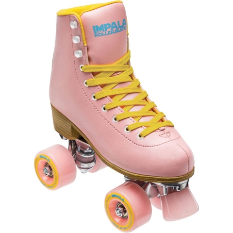 Impala Rolschaatsen - Vierkant Skate - Roze/Geel - Impala - 36 - Rolschaatsen