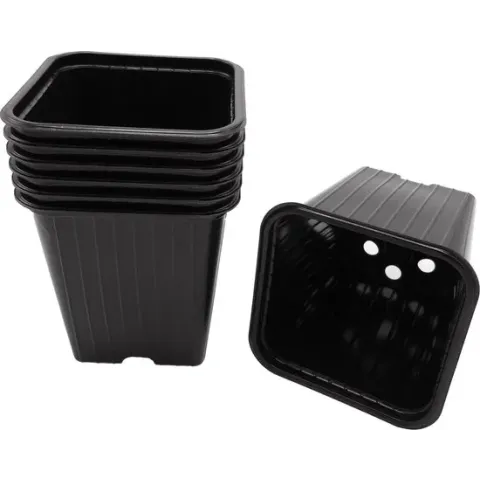 7x stuks Kunststof kweekpotjes/stekpotjes 9 x 9,5 cm - Kweekbak accessoires - Turfpotjes moestuin artikelen