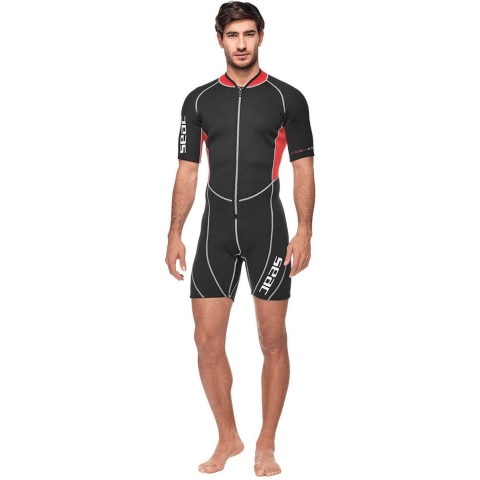 Seac Duikpak - Ciao Shorty Man 2,5 mm - Zwart/Rood - Seac - M - Medium - Duikpak