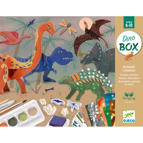 Djeco Advertentie Activiteitenbox - Dino - Djeco - OneSize - Creatieve Speelset
