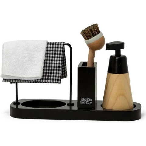 MaMaMeMo Vaatwasset - 5 Onderdelen - Hout - MaMaMeMo - OneSize - Speelgoed