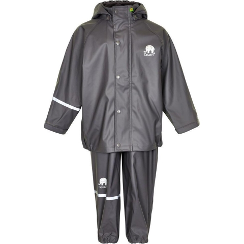 CeLaVi Regenkleding m. Bretellen - PU - Grijs - CeLaVi - 90 - Regenkleding