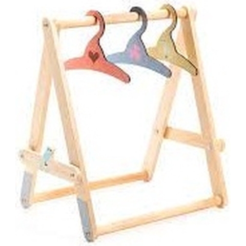 Djeco Poppenspeelgoed - Hout - Kledingrek - Djeco - OneSize - Poppentoebehoren