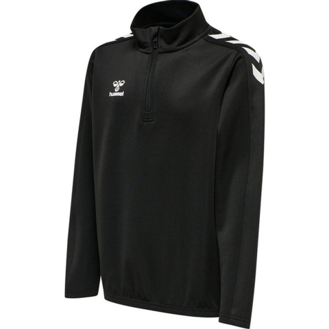 Hummel Sweatshirt - hmlCore XK Poly met halve rits - Zwart - Hummel - 12 jaar (152) - Sweatshirt