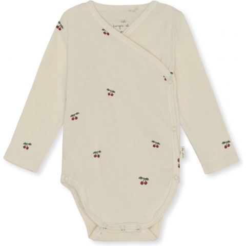 Konges Sløjd Wikkelromper l/s - Cherry - Konges Sløjd - 44 - Romper L/S