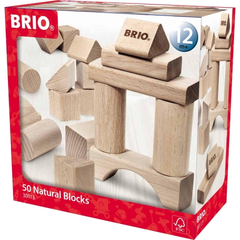 BRIO Bouwblokken - 50stk - Hout 30113 - BRIO - OneSize - Blokken