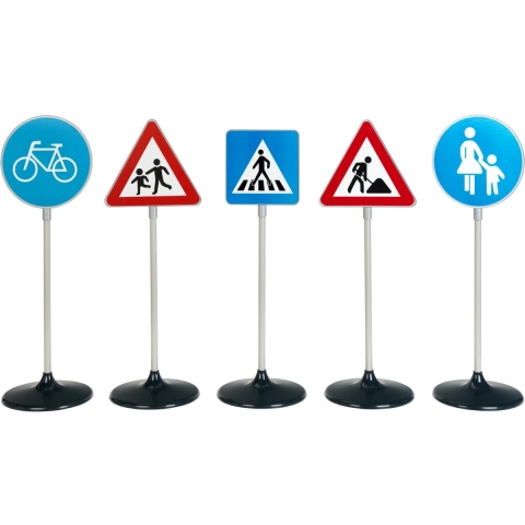 Klein Verkeersborden - 5-pack - 70 cm - Klein - OneSize - Speelgoed