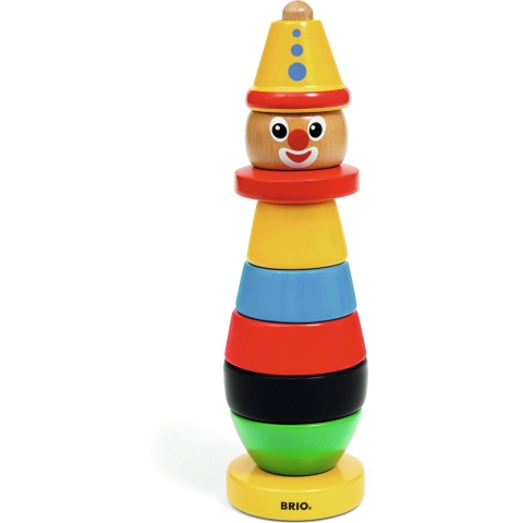BRIO Stapelclown voor peuters - Hout - Multicolour 30120 - BRIO - OneSize - Bouwblokken