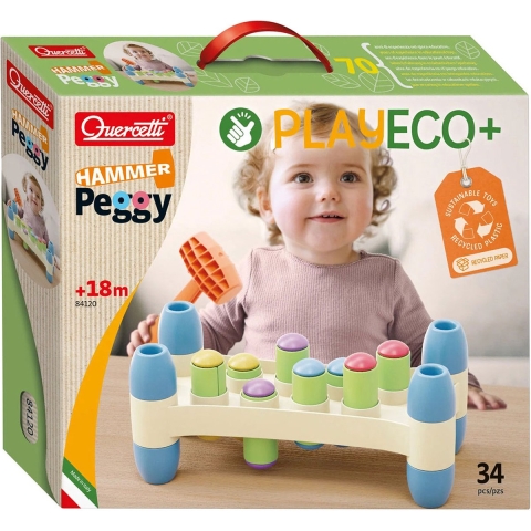 Quercetti Werkbank - PlayEco+ - 34 Onderdelen - 84120 - Quercetti - OneSize - Speelgoed