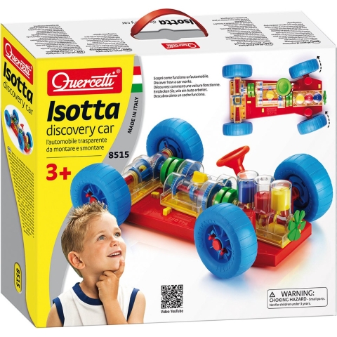 Quercetti Auto - Ontdekking Isotta - 9 Onderdelen - 8515 - Quercetti - OneSize - Auto