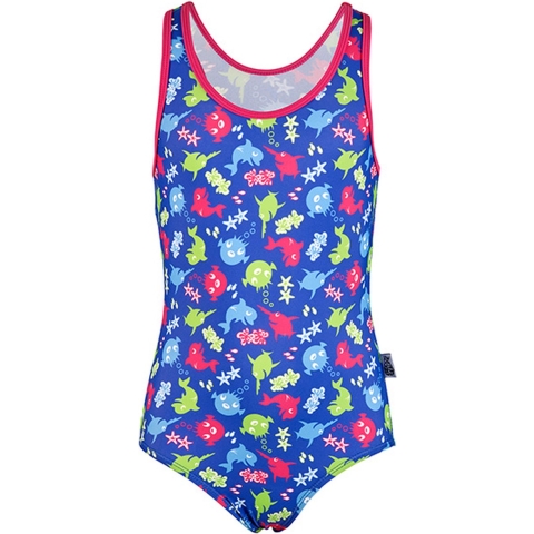 BECO Zwempak - Zeeleven - UV50+ - Blauw/Multicolour - BECO - 3 jaar (98) - Badmode