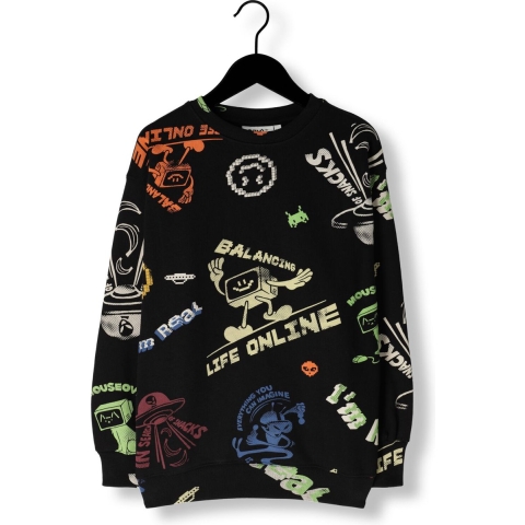 Molo Sweatshirt - Monti - Cartoonivers - Molo - 8 jaar (128) - Sweatshirt