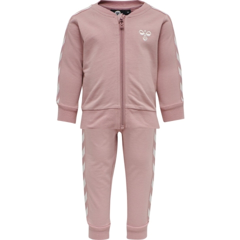 Hummel Sweatset - HMLBille - Roze m. Wit - Hummel - 1 jaar (80) - Sweatset