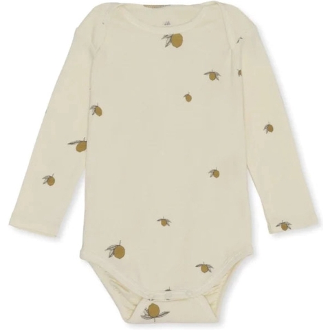 Konges Sløjd Romper l/s - Lemon - Konges Sløjd - 9 mnd - Romper L/S