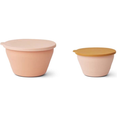 Liewood Opvouwbare kommen - Silicone - Dale - Rose Multimix - Liewood - OneSize - Kom