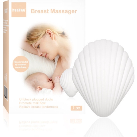 Haakaa Borstmassageapparaat - Mossel - Haakaa - OneSize - Toebehoren
