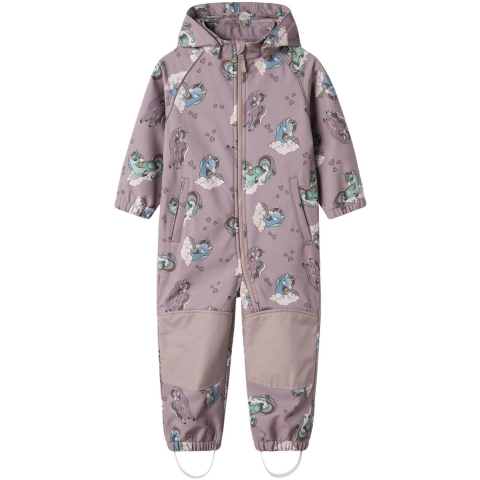 Name It Softshellpak m. Fleece - Noos - NmfAlfa08 - Purple Dov - Name It - 2 jaar (92) - Softshell