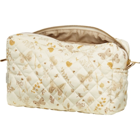 Cam Cam Toilettas - Groot - Beige m. Bladen/Vlinders - Cam Cam - OneSize - Toilettas