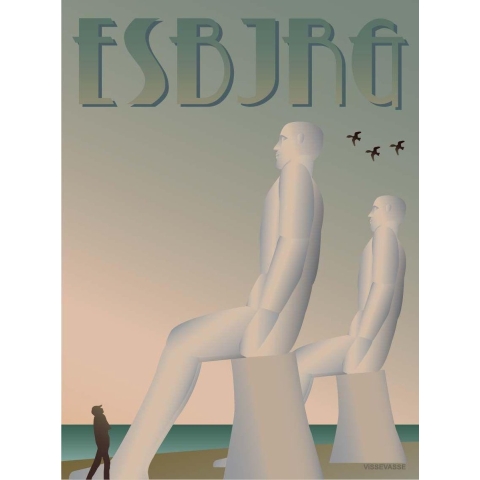 Vissevasse Poster - 50x70 - Esbjerg - Heren - Vissevasse - OneSize - Poster