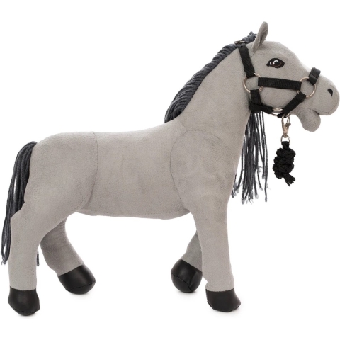 by ASTRUP Knuffelpony - Lucky - 30 cm. - Grijs - by ASTRUP - OneSize - Speelgoeddieren