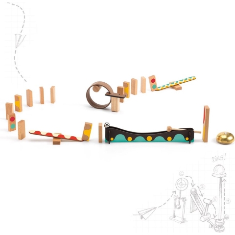 Djeco Zig & Go Rails - 25 Onderdelen - Djeco - OneSize - Knikkerbaan