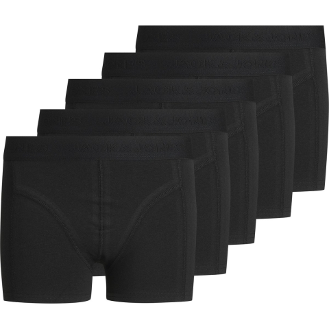 Jack & Jones Boxershorts - Jacsimple - 5-pack - Black/Black - Jack & Jones - 8 jaar (128) - Boxershorts