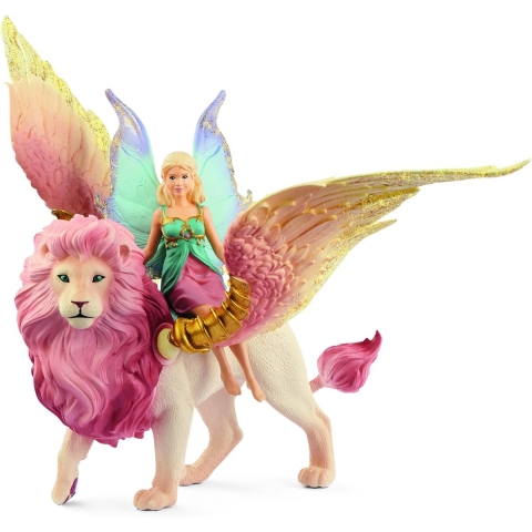 Schleich Bayala - 31,5 cm - Elf op gevleugelde leeuw 70714 - Schleich - OneSize - Speelgoedfiguur