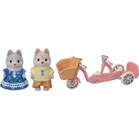Sylvanian Families - Tandemfietsset - 5637 - Sylvanian Families - OneSize - Speelgoed