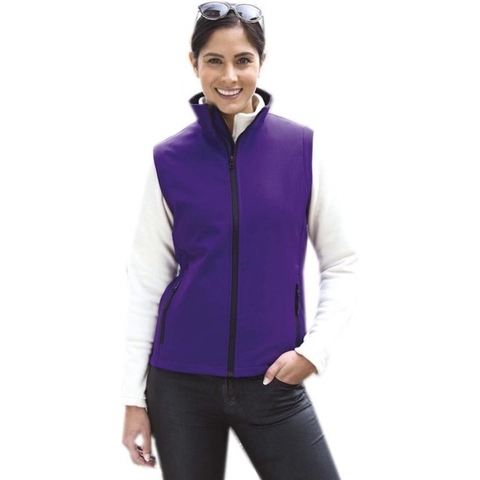 Softshell outdoor bodywarmer paars voor dames XL (42/54) -