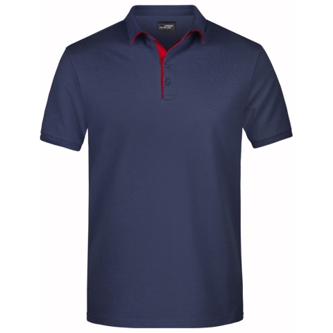 Polo shirt Golf Pro premium navy/rood voor heren S -