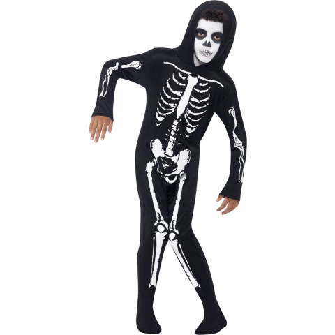 Smiffys Kostuum - Skeleton - Zwart/Wit - Smiffys - 7-9 jaar (122-134) - Kostuum