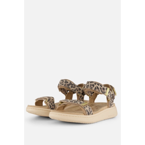 Woden Sandalen - Line Suede - Leopard - Woden - 39 - Sandalen