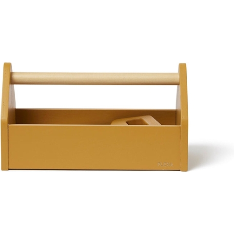 Flexa Gereedschapskist - Hout - Play - 4 Onderdelen - Mustard/Bi - Flexa - OneSize - Gereedschap