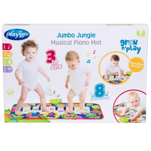 Playgro Pianomat - Jumbo Jungle - Playgro - OneSize - Muziekinstrumenten