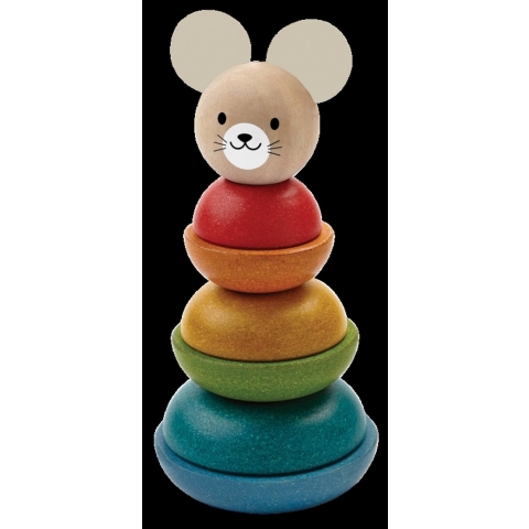 PlanToys Stapelringen - Multicolour - PlanToys - OneSize - Bouwblokken